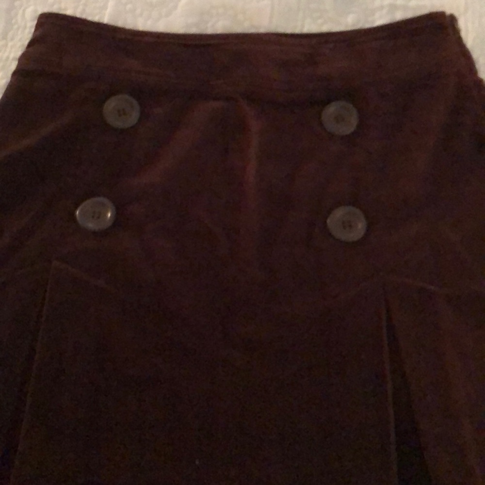 Brown velvet like skirt